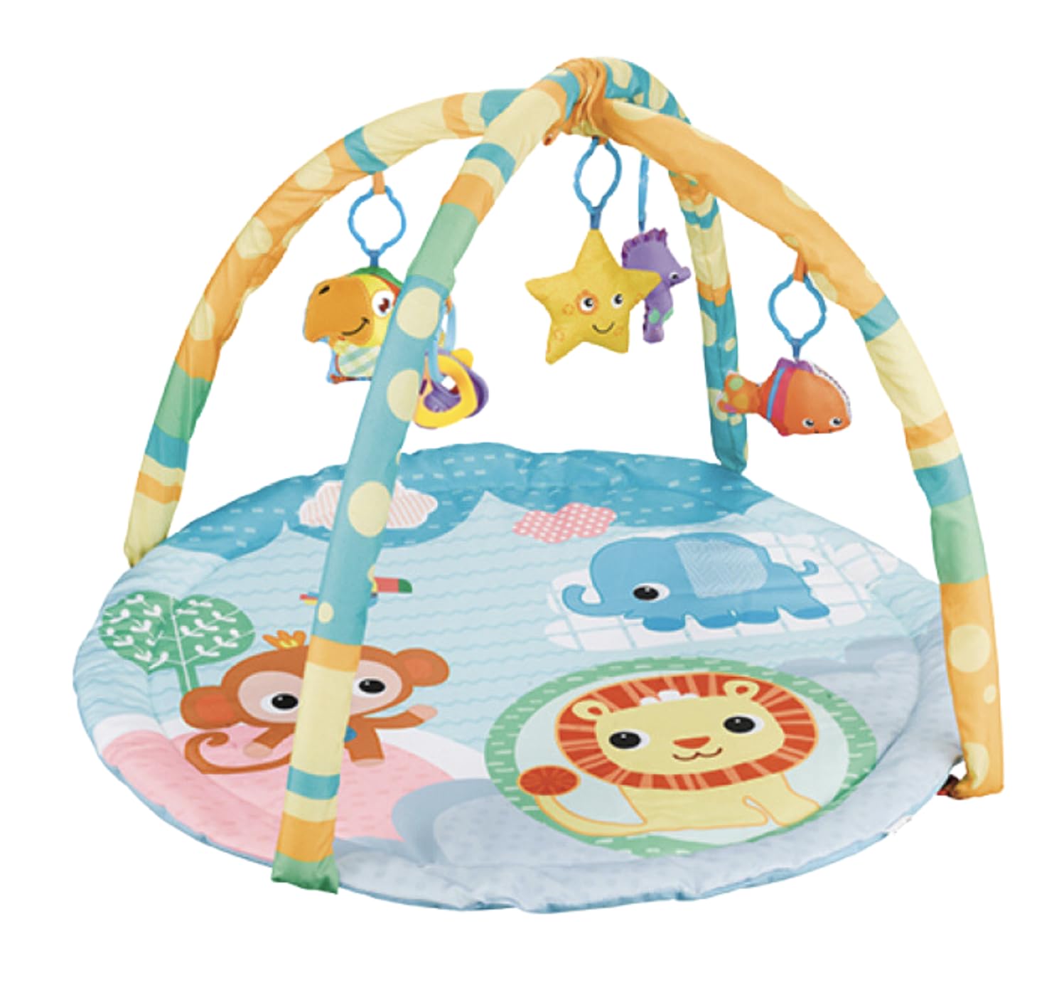 Compact, storage-friendly design of Cutie Patootie Playhouse Play Gym saves space after play.