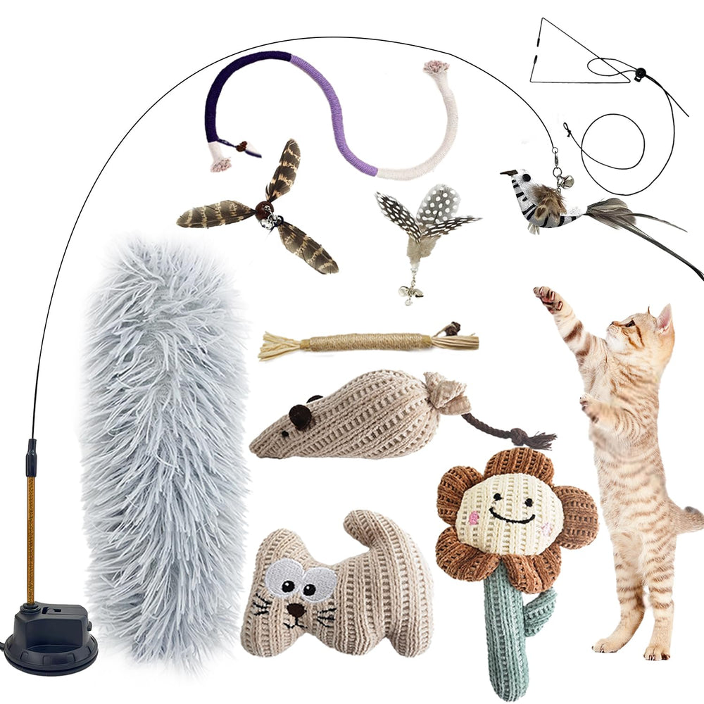 CUUOOT 7-in-1 kitten toys set for curious indoor cats.