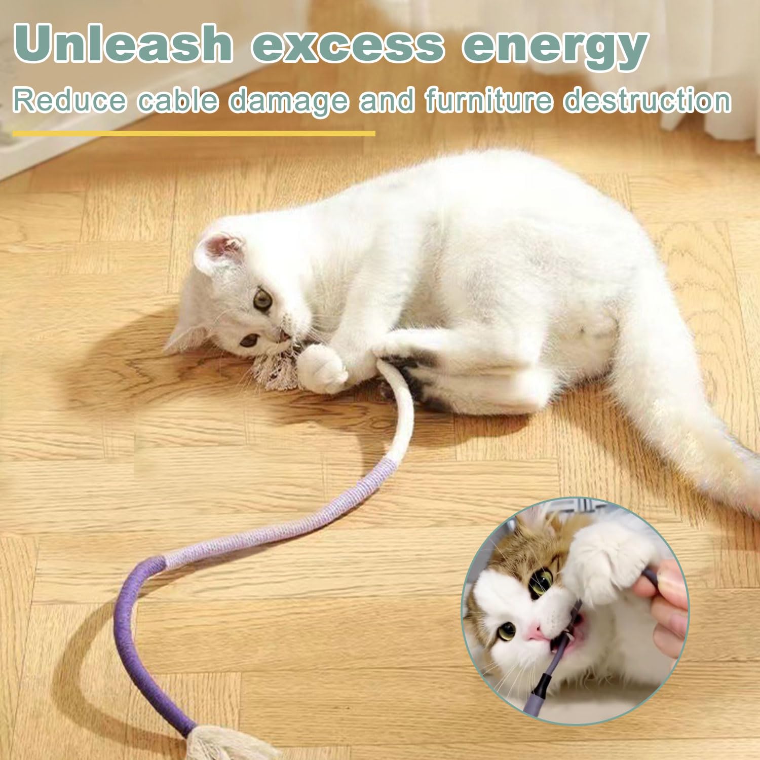 CUUOOT chew rope teething toy channels energy and protects furniture.
