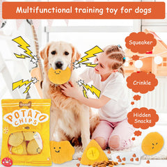 CUUOOT plush aliens set enhances at-home enrichment and bonding during tug or treat hunts.