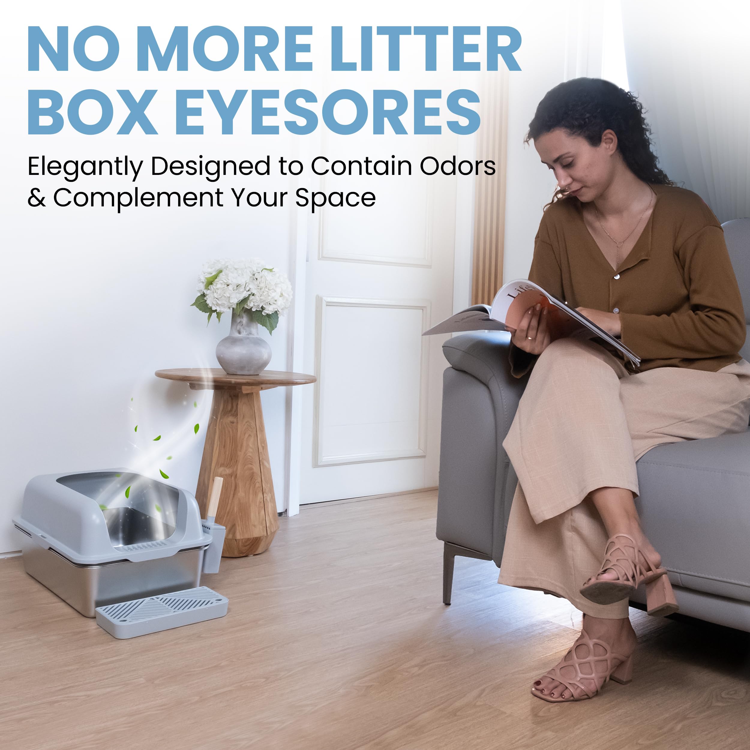 CVG GOODS XL entry step assists older cats with easy access.