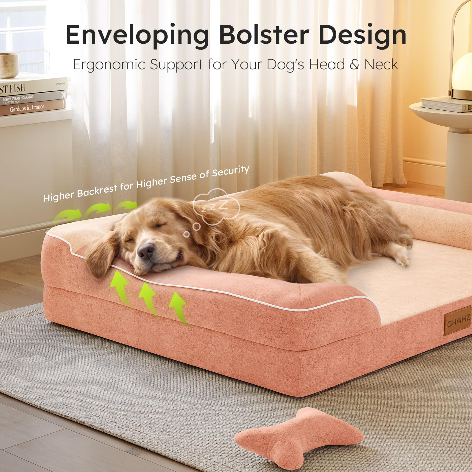 CWAWZ dog bed removable-cover enables easy washing and freshening.