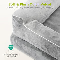 CWAWZ Dutch velvet cover adds plush, calming texture for anxious dogs.
