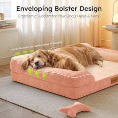 CWAWZ jumbo dog bed cooling gel layer demonstrates temperature regulation for hot days.
