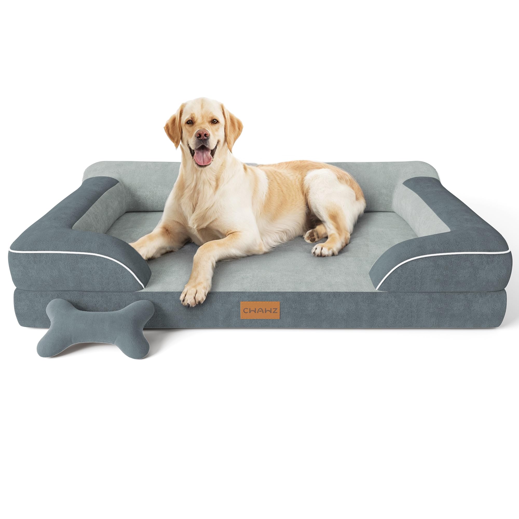 CWAWZ Jumbo Dog Bed foam layers viewed up close show robust orthopedic support.