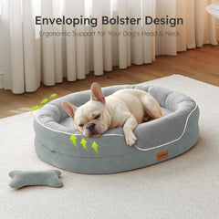 CWAWZ large orthopedic dog bed with gel-infused memory foam delivering cooling comfort after play.