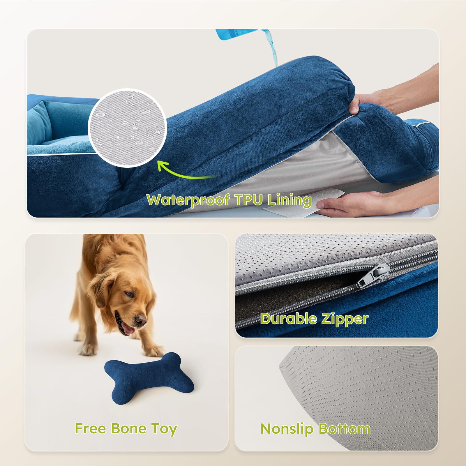 CWAWZ non-slip bottom detail keeps bed in place during rest