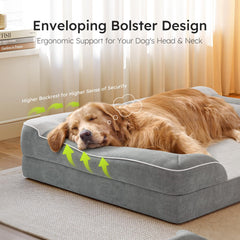 CWAWZ XXL dog bed waterproof lining close-up indicating spill protection and durability.