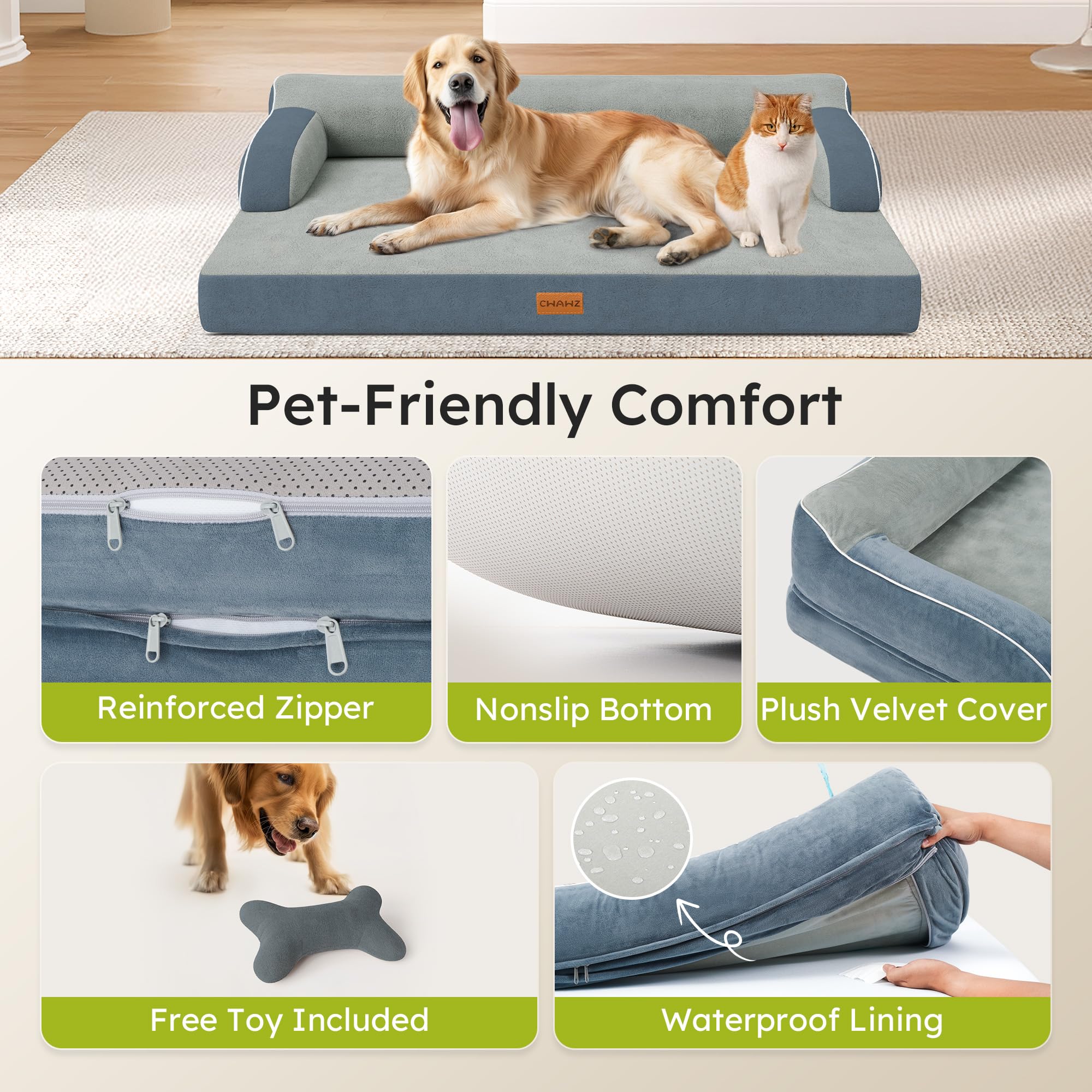 CWAWZ XL removable cover is machine washable for busy pawrents.