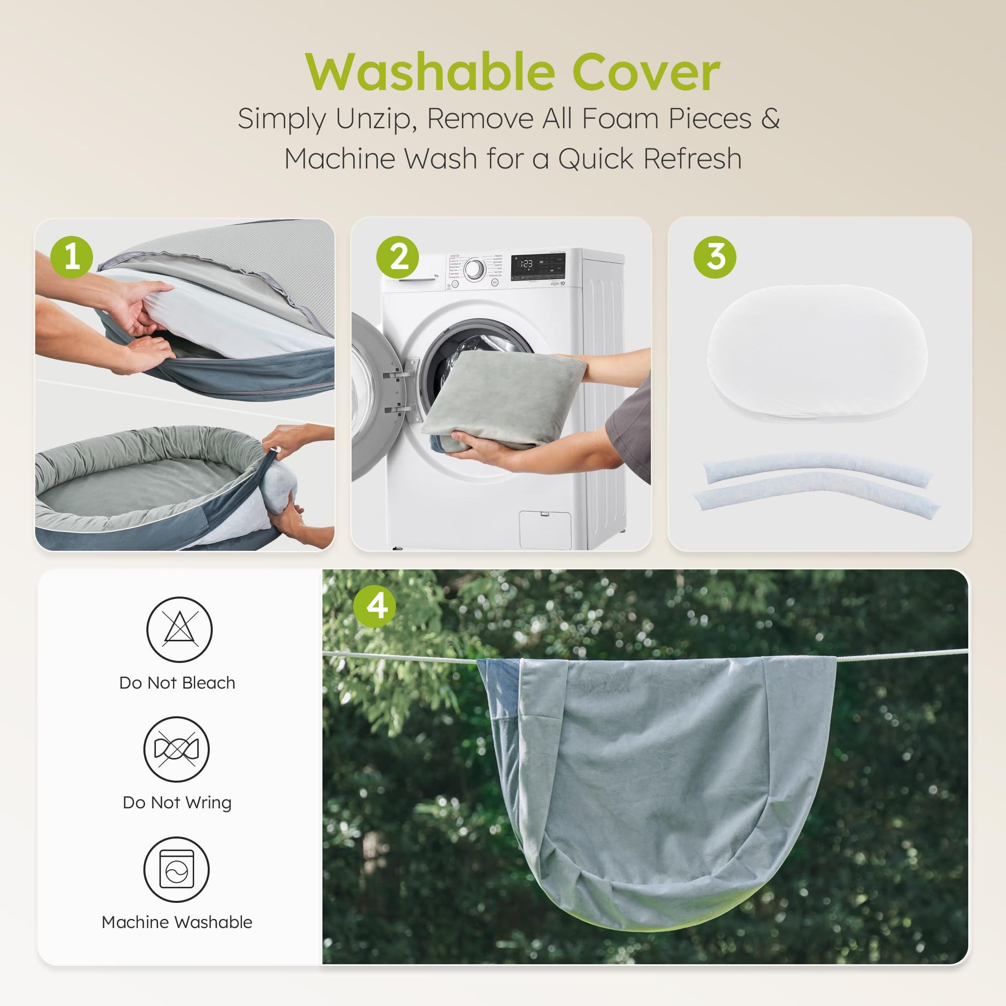 CWAWZ XL TPU waterproof lining protects against spills and drool
