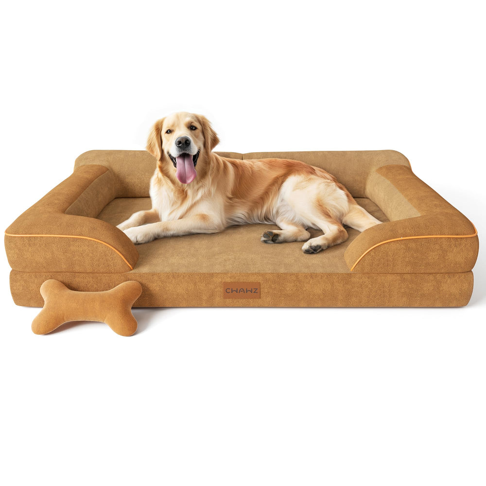 CWAWZ xlarge dog bed cozy-dutch-velvet-cover offers plush comfort for calming naps.