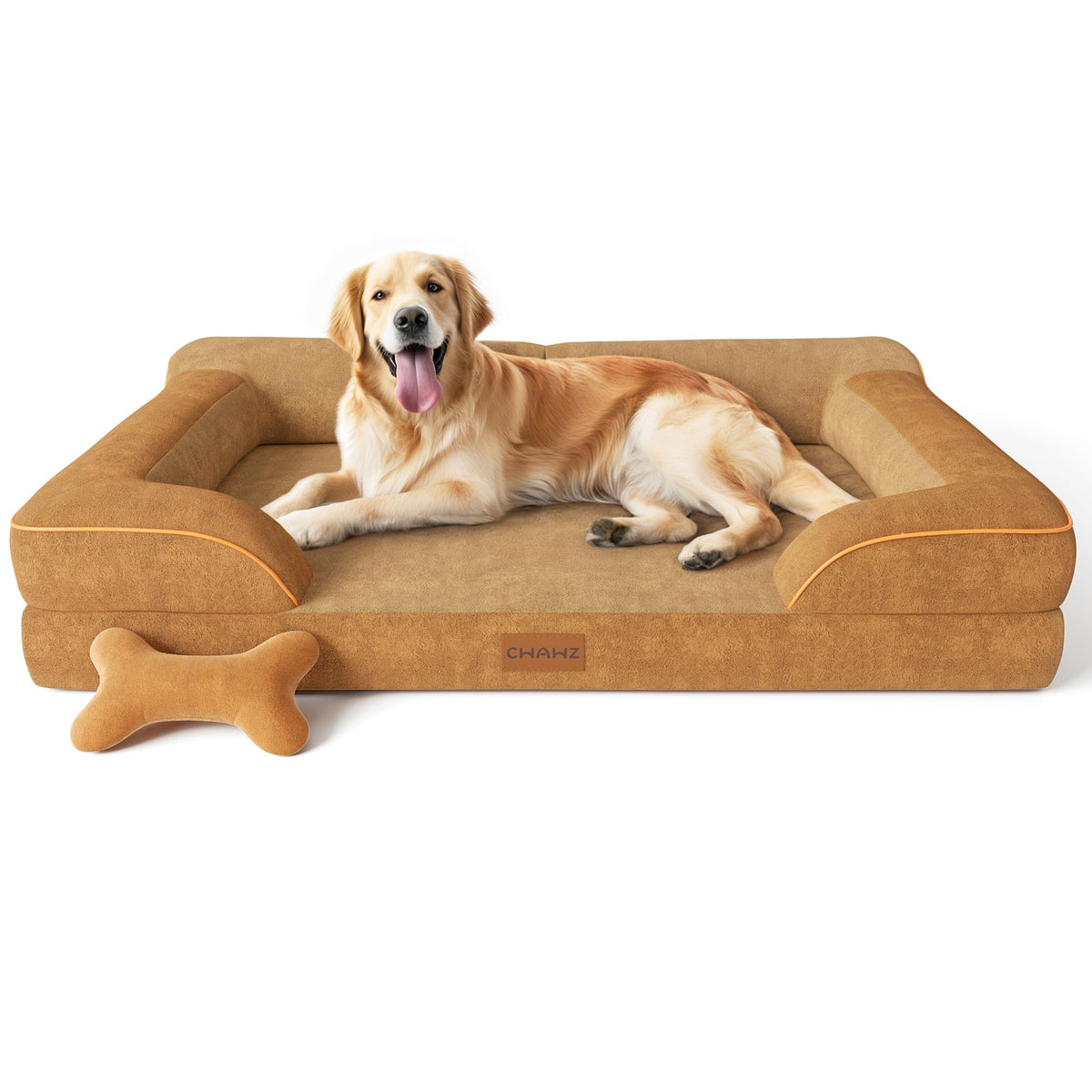 CWAWZ xlarge dog bed cozy-dutch-velvet-cover offers plush comfort for calming naps.
