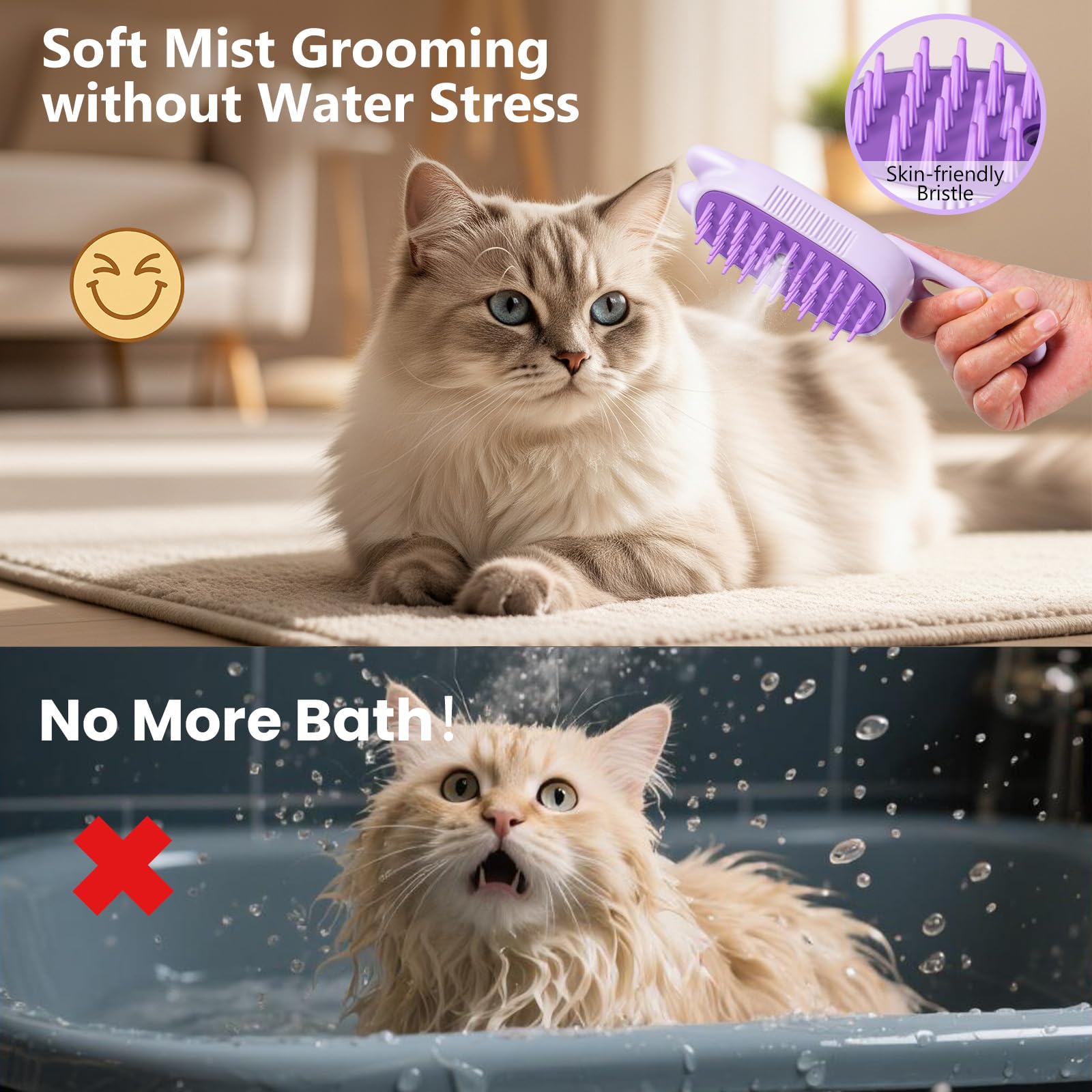 CXCHKK Soft mist care reduces static and flyaways during grooming.