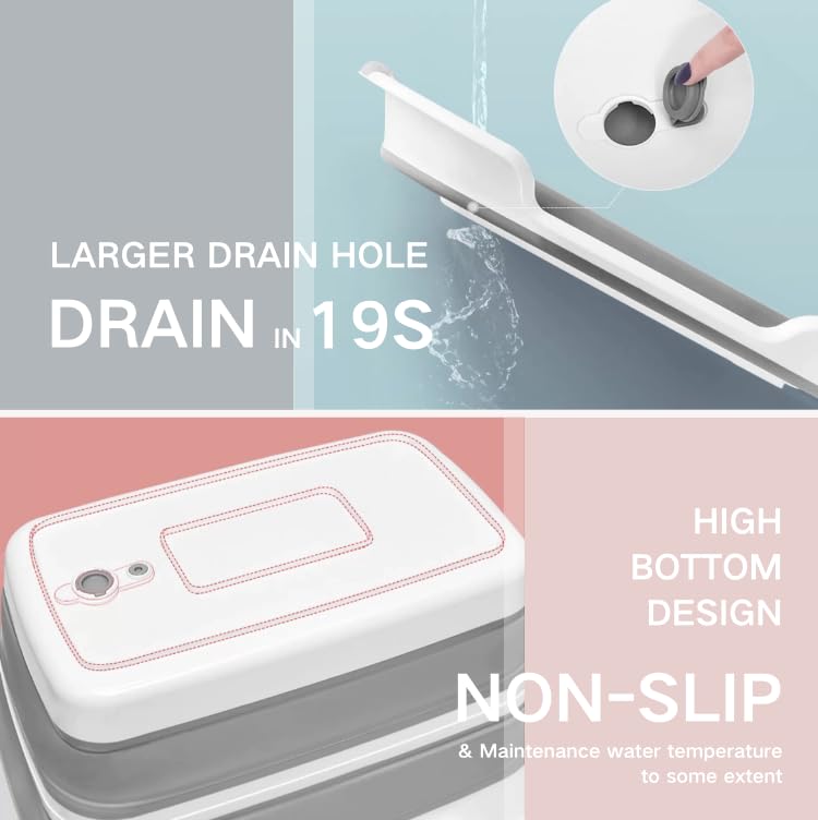 Cyanoe collapsible pet bathtub made of BPA-free PP and TPR for safe use.