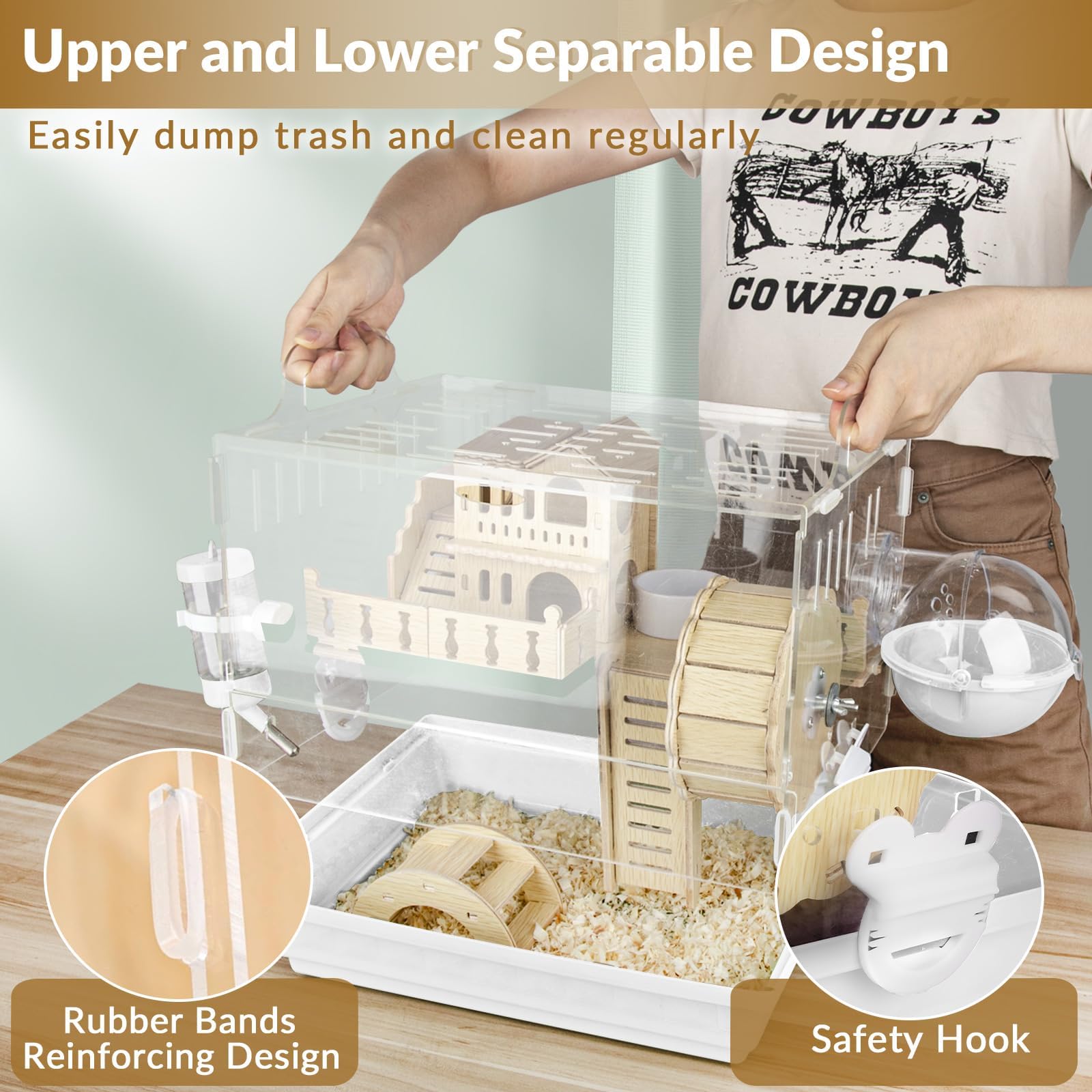 Cycodo comfort kit includes wheel and dust bath for daily routines