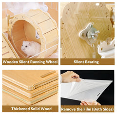 Cycodo 8-in-1 acrylic hamster cage see-through panel for easy observation