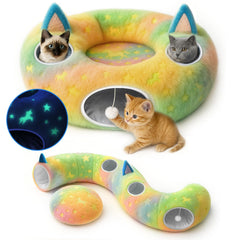 Cycodo indoor cat tunnel bed donut view offers a cozy hideaway for kittens.