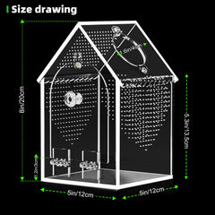 Cycodo jumping spider enclosure thickened acrylic offers crystal clarity for easy pet monitoring