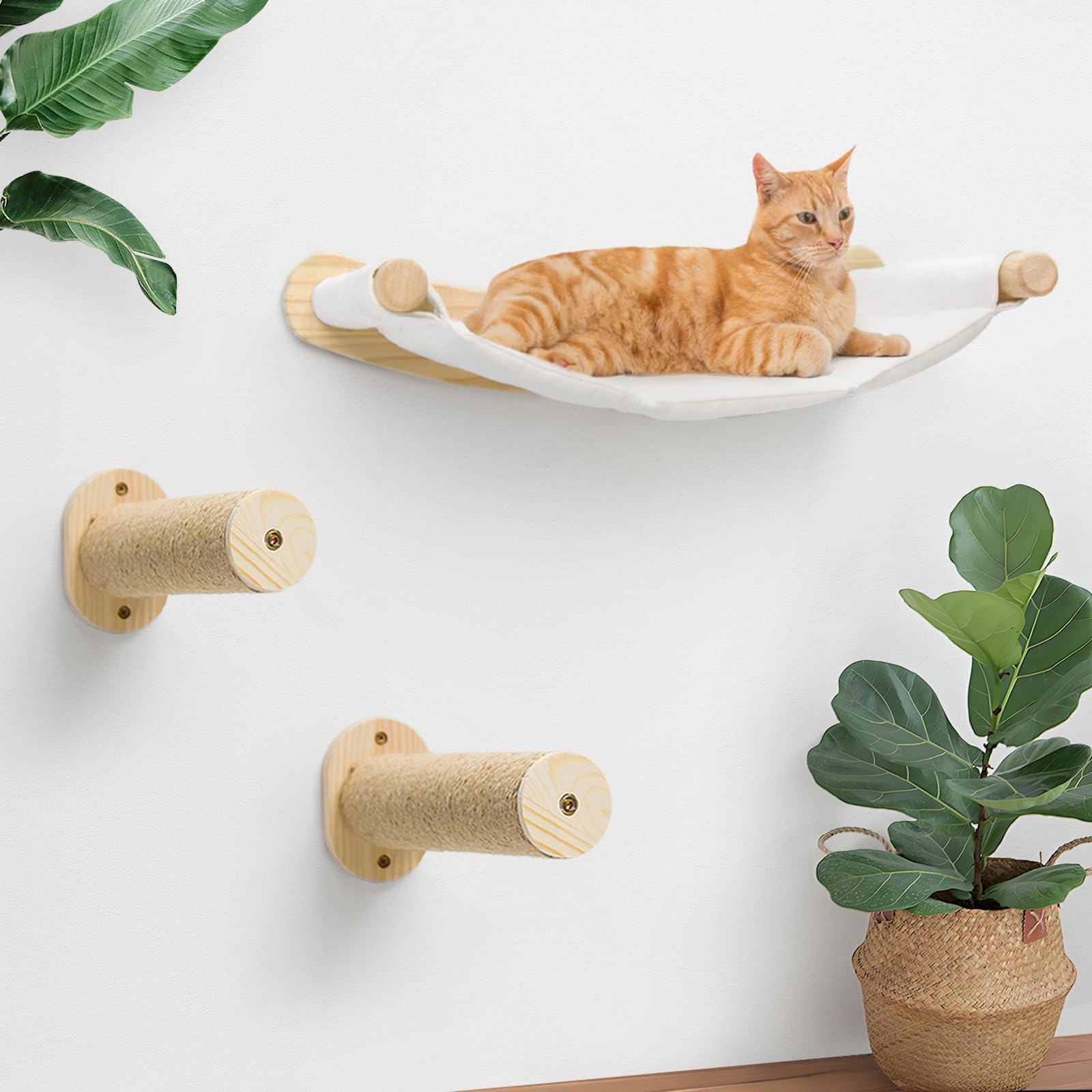 CYDDUP cat wall hammock with soft cushion for cozy wall lounging.