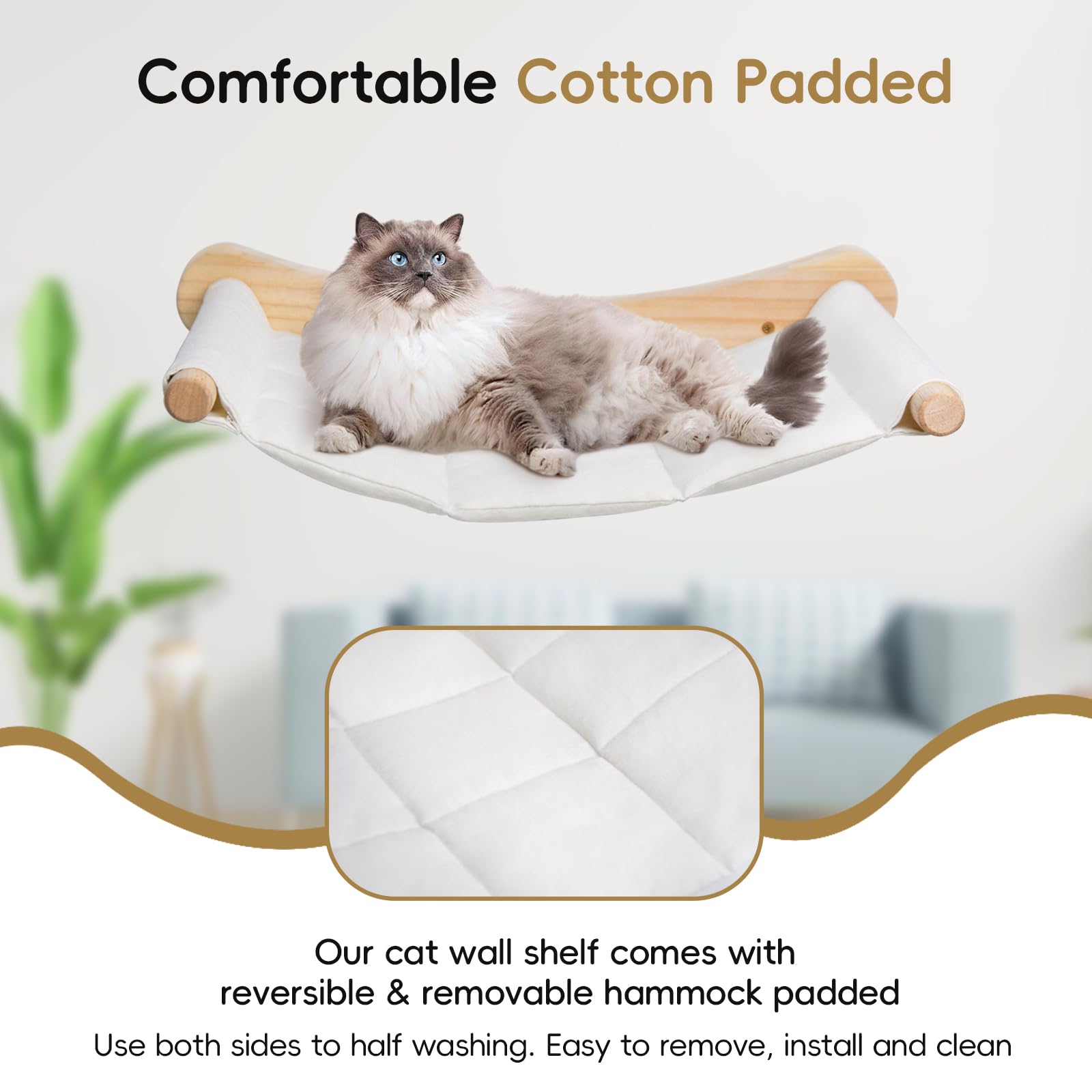 CYDDUP wall-mounted cat bed perches showcase space-saving design.