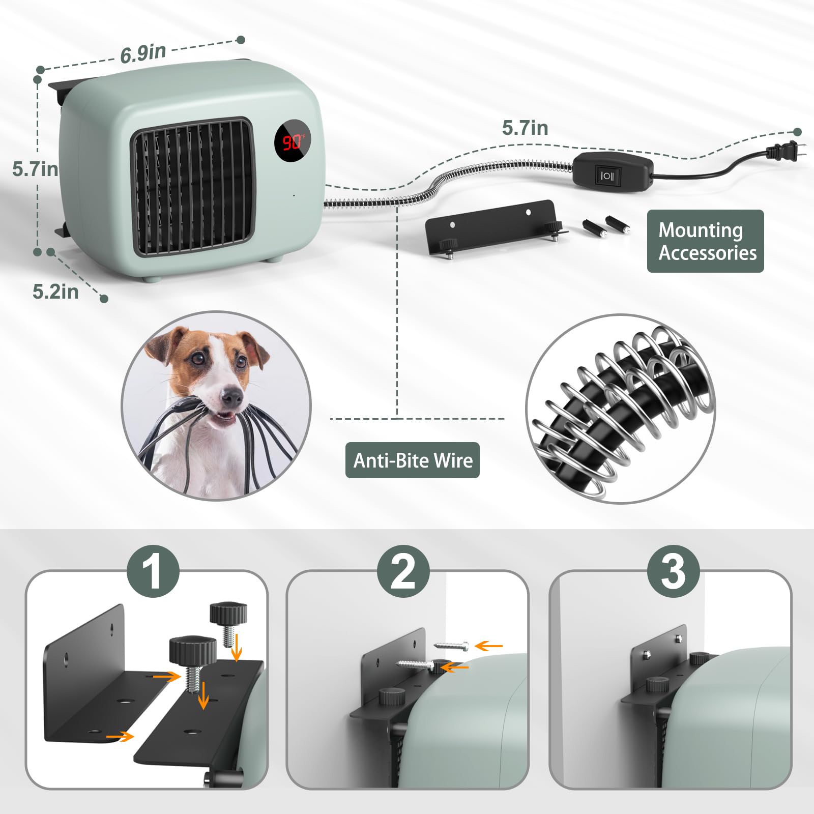 Cyeln chicken coop heater outdoor use shows adaptable warming for farm critters.