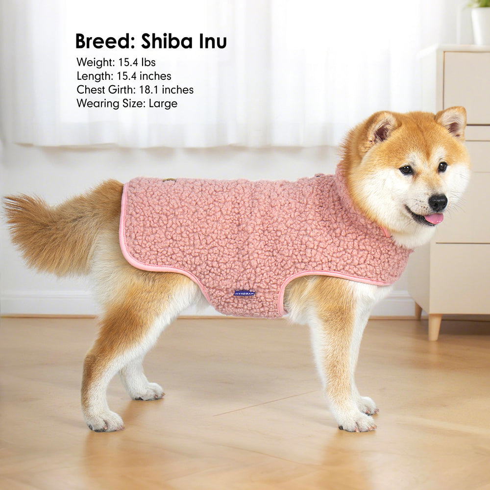 Cyeollo adjustable-strap dog coat ensures easy on and secure fit.