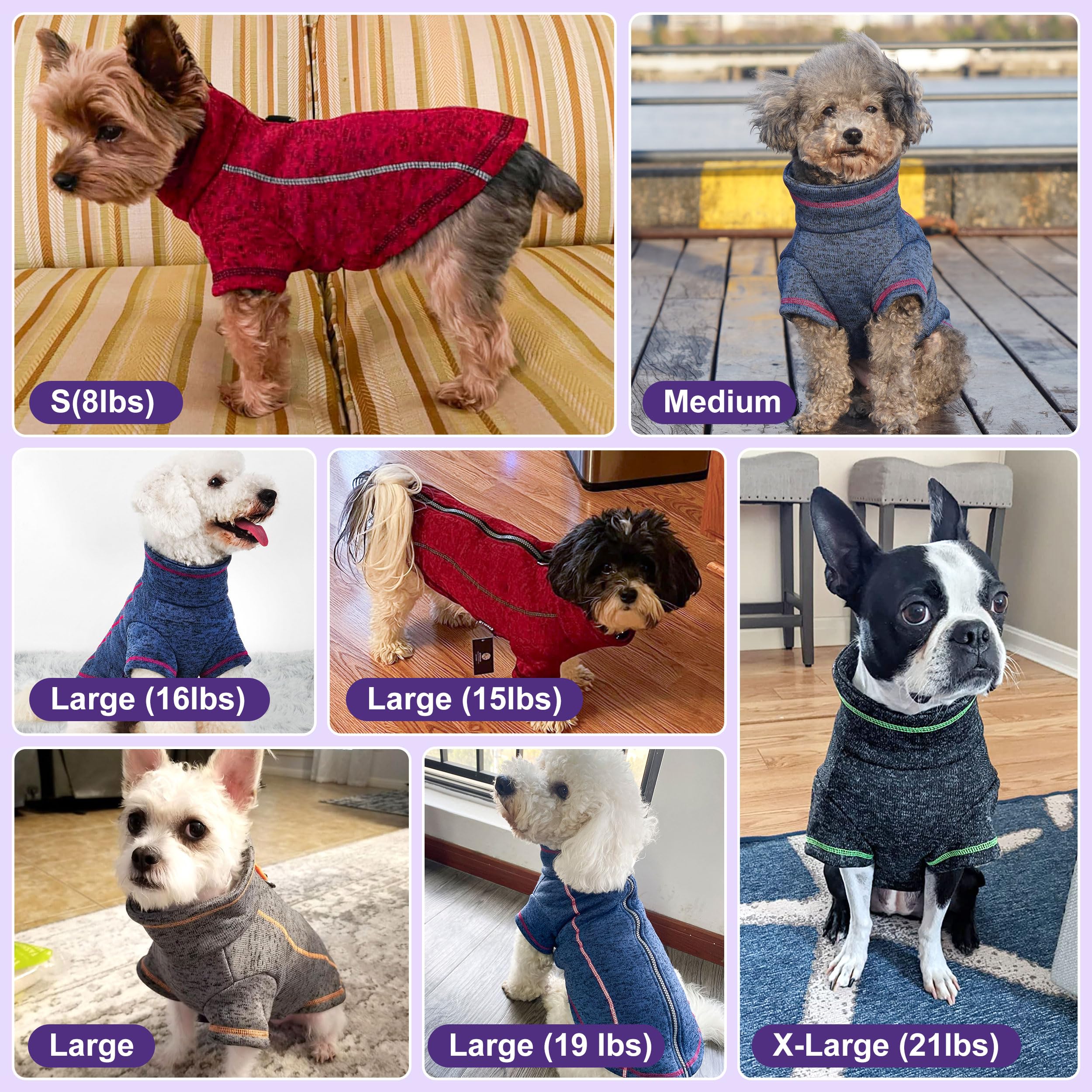 cyeollo dog coat easy-on-off-back-zipper demonstrates simple step-in design