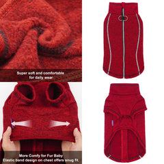 Cyeollo dog coat jacket d ring leash attachment allows leash without extra harness.