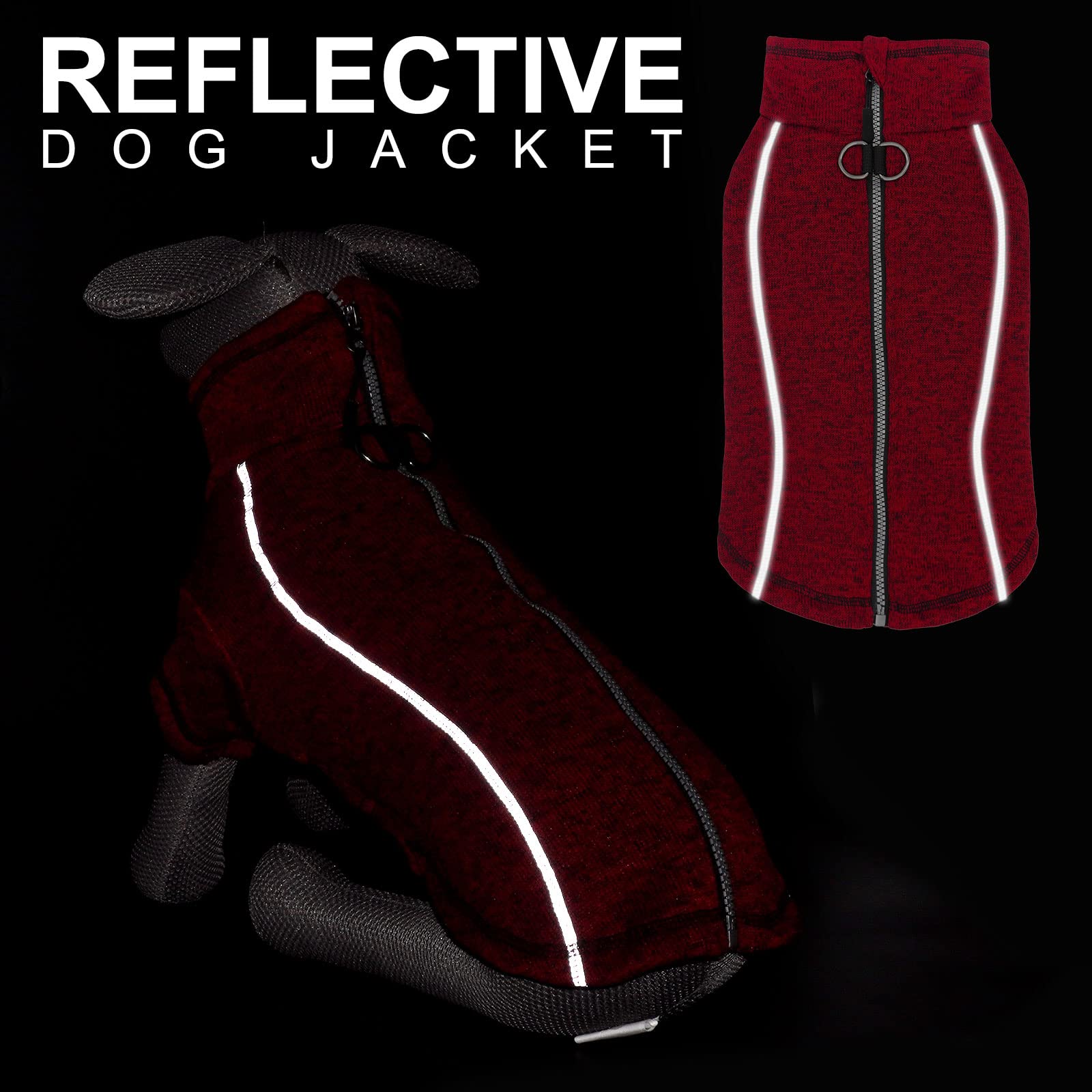 Cyeollo dog coat jacket warm lightweight fabric provides comfortable warmth.
