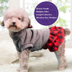 cyeollo dog dress fleece-lined interior keeps small dogs warm on chilly days