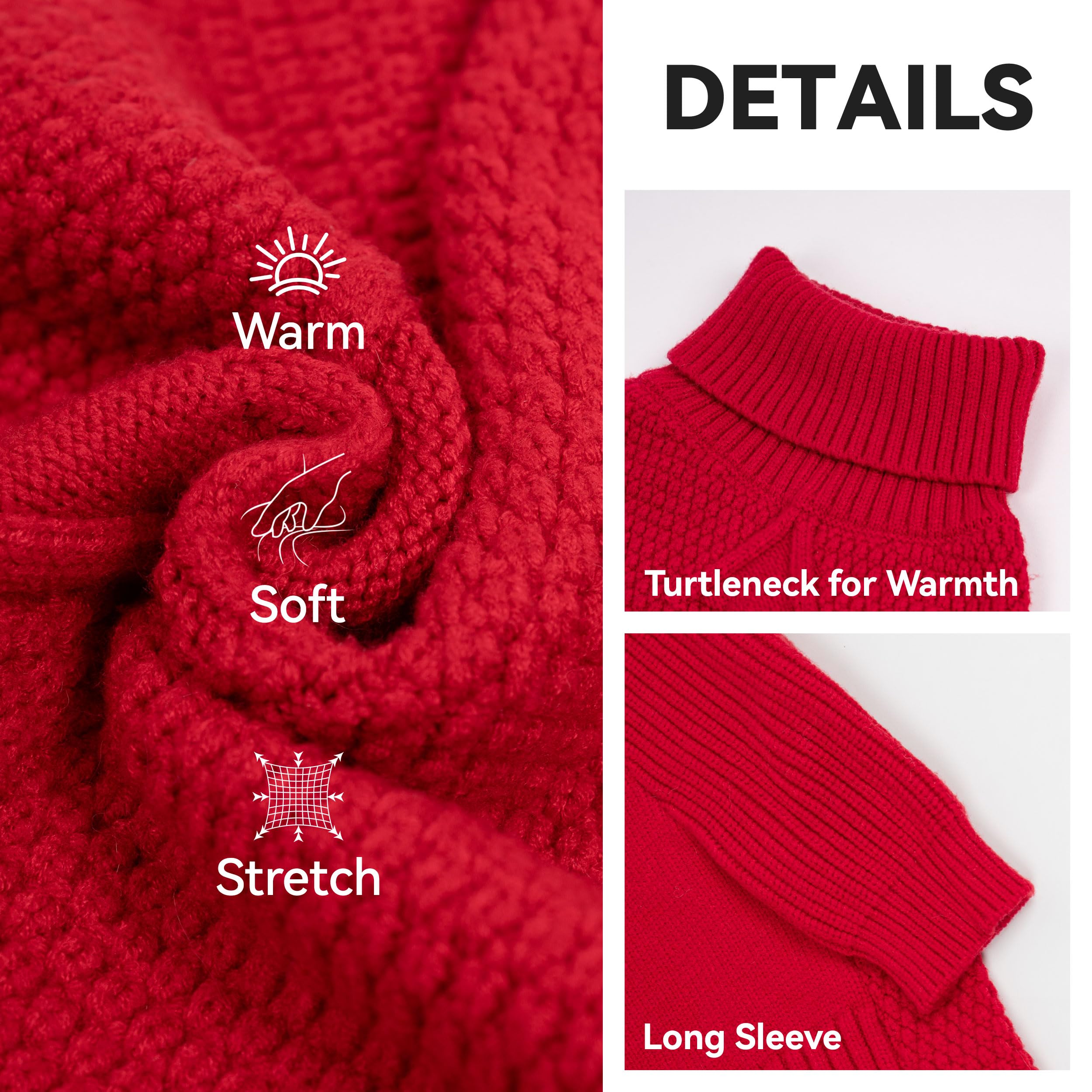 cyeollo knitted sweater close-up shows soft, breathable fabric for comfort