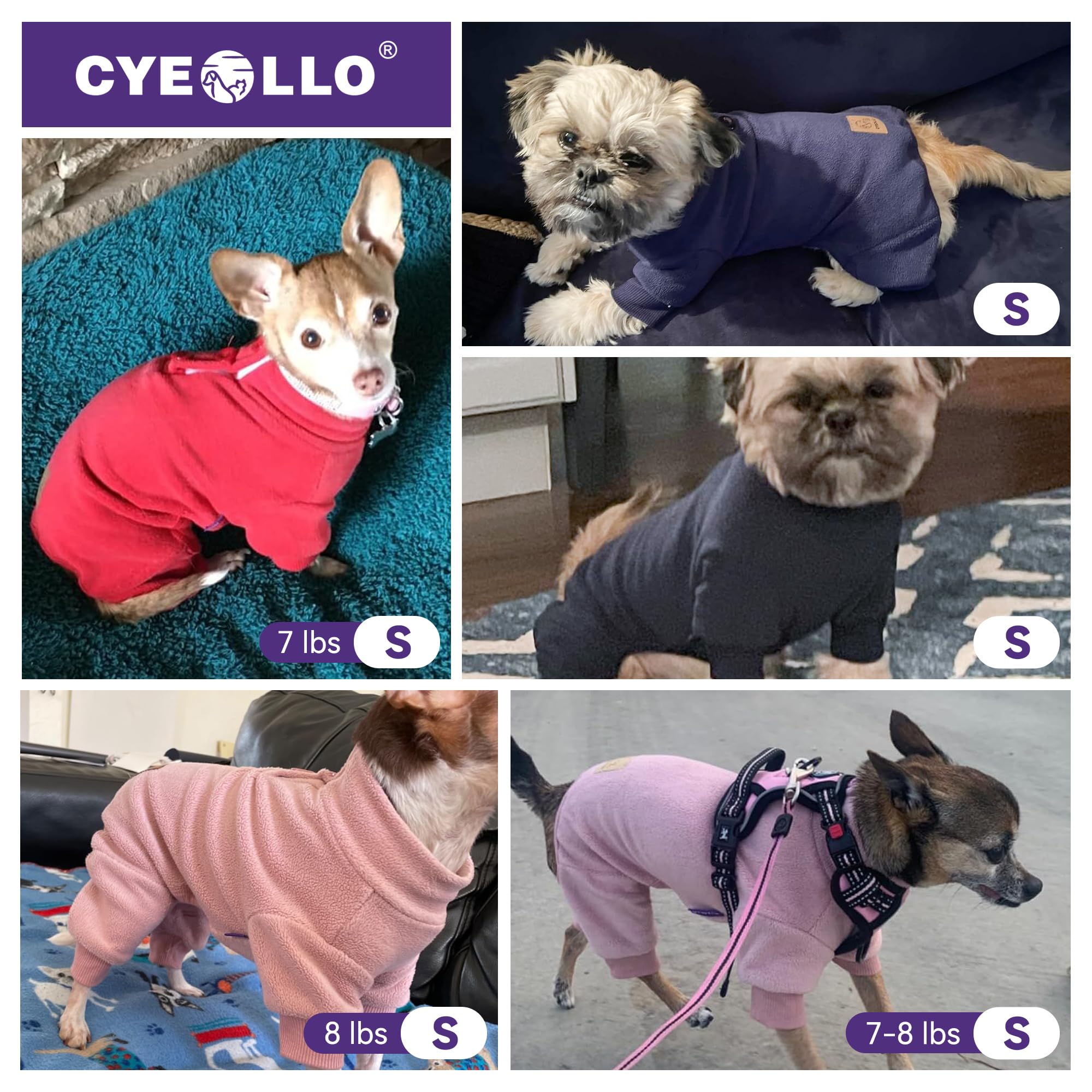 Cyeollo dog pajamas indoor-outdoor use shows versatile coat style for daily wear.