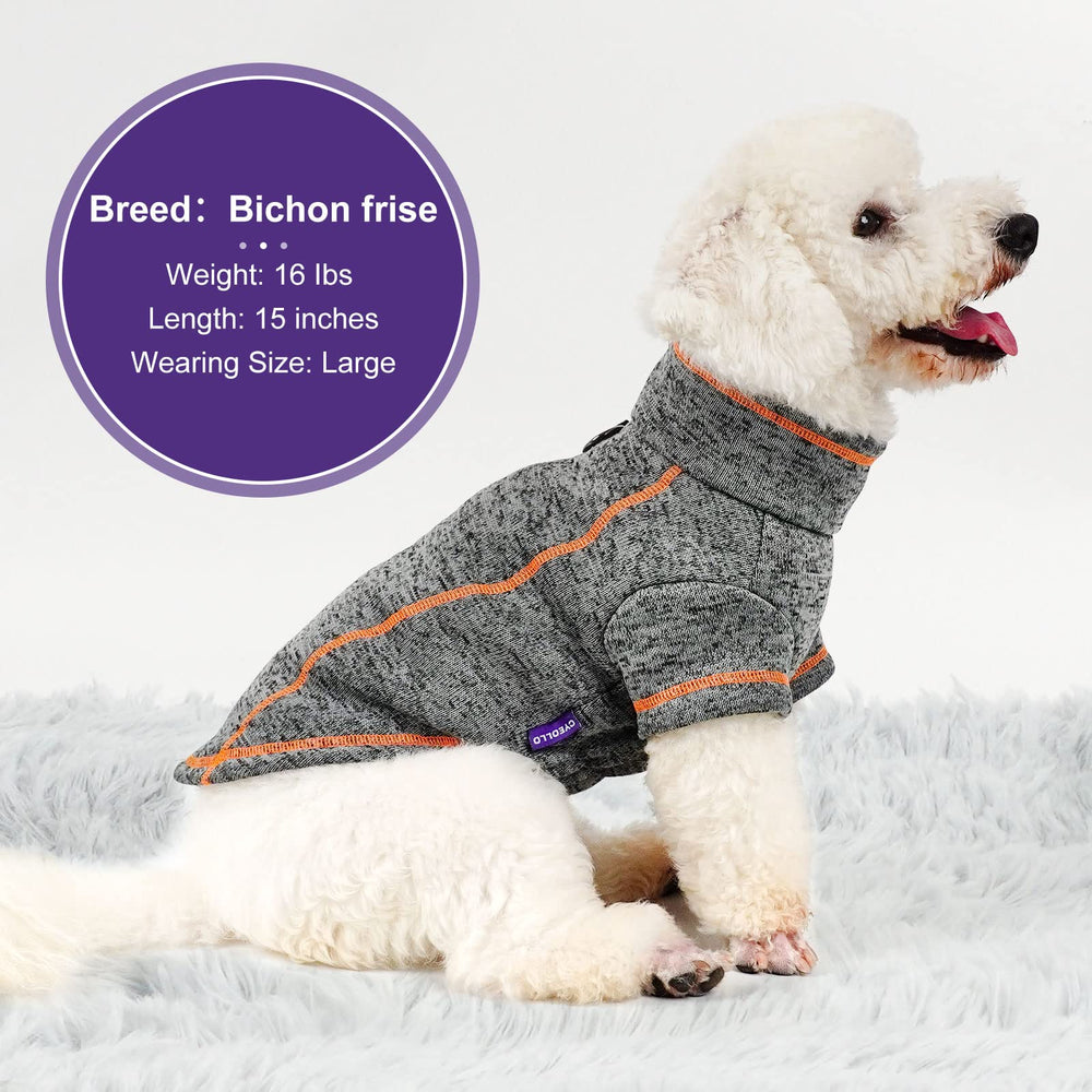 cyeollo dog sweater coat easy on-off zipper for stress-free dressing.