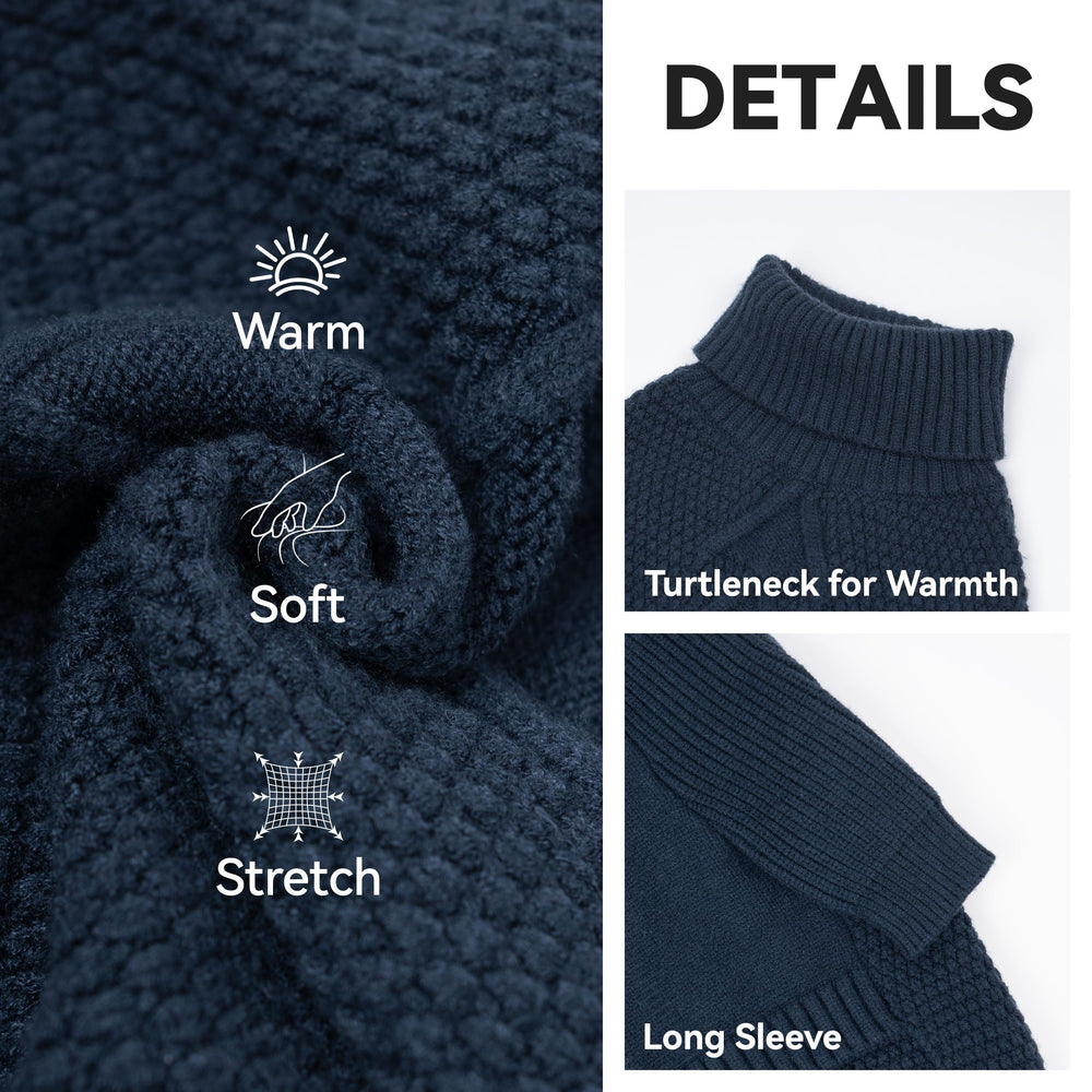 Cyeollo navy knit close-up highlights soft texture and breathable fabric