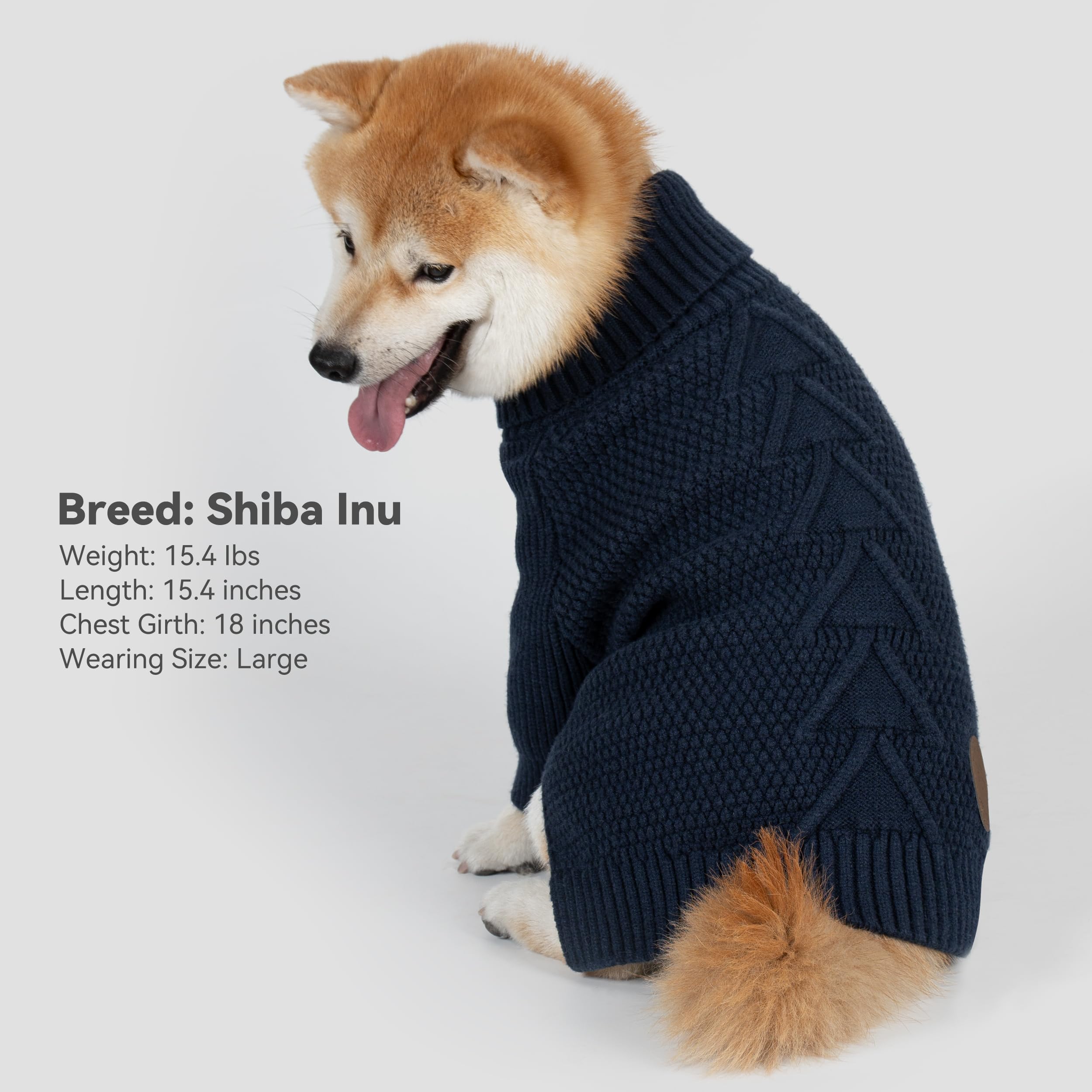 Cyeollo sweater with leather label adds subtle fashion touch