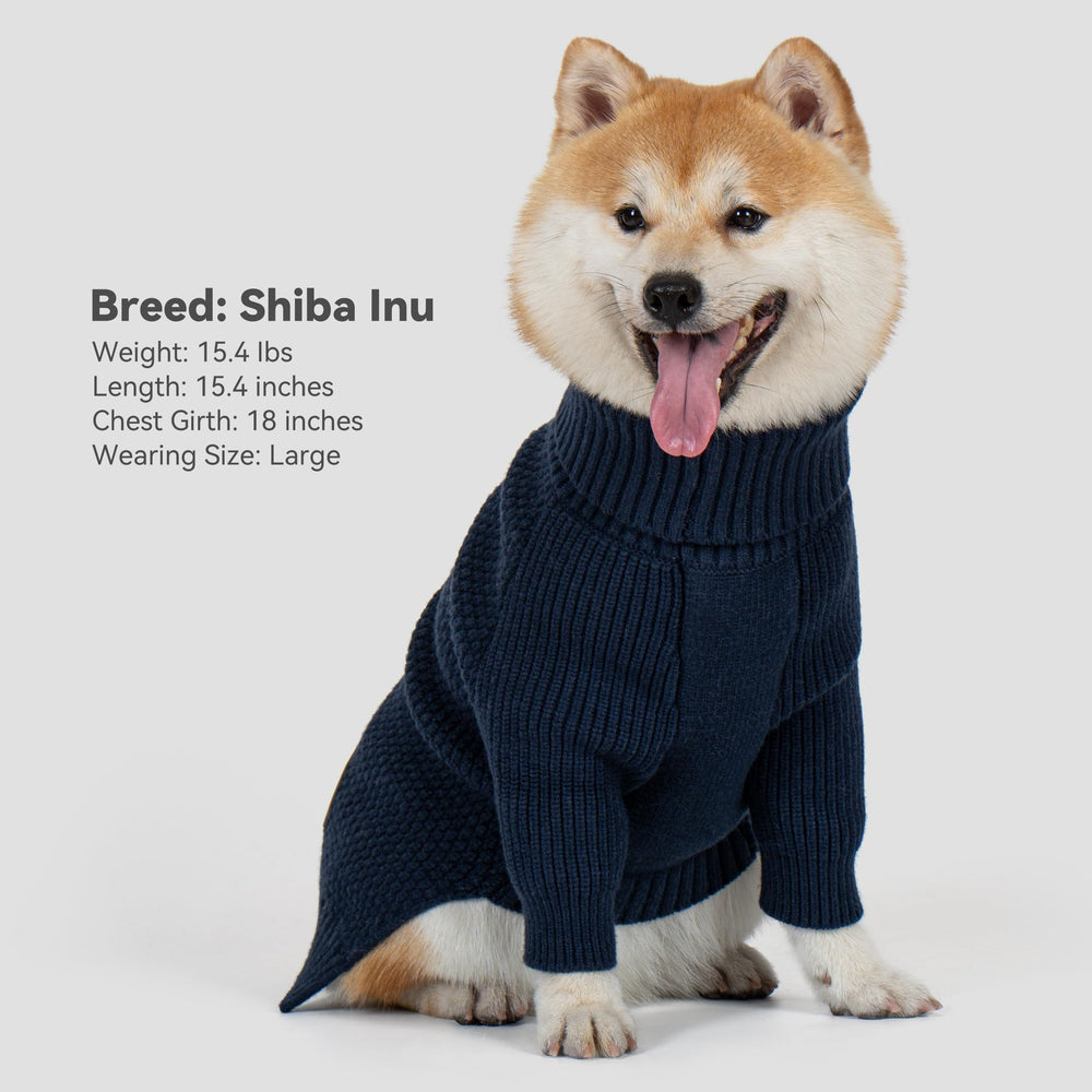 Cyeollo navy dog sweater suitable for fall and winter outings