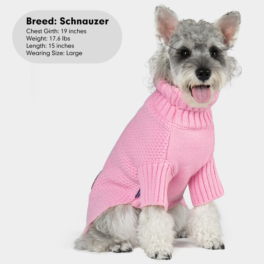 cyeollo dog sweater pink machine washable fabric for easy cleaning.