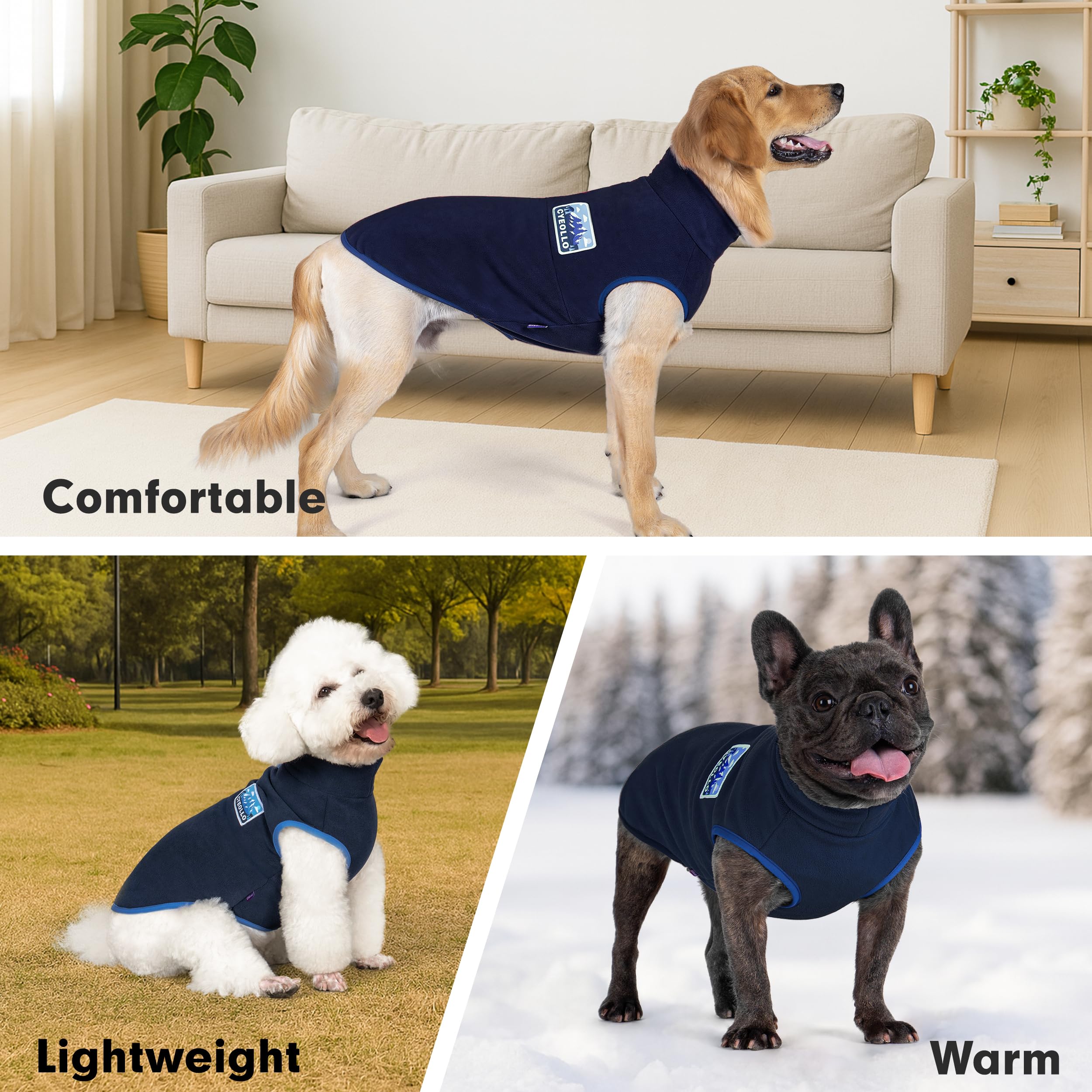 cyeollo fleece dog sweater breathable fleece promotes comfortable indoor and outdoor wear