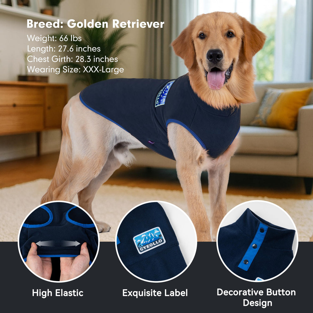cyeollo fleece dog sweater pullover easy-on design helps wriggly dogs dress quickly