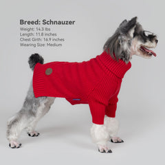 cyeollo knit dog sweater leather labels add fashionable touch for everyday wear