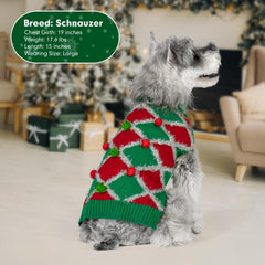 Cyeollo large dog Christmas sweater on dog side view for festive outdoor photos.