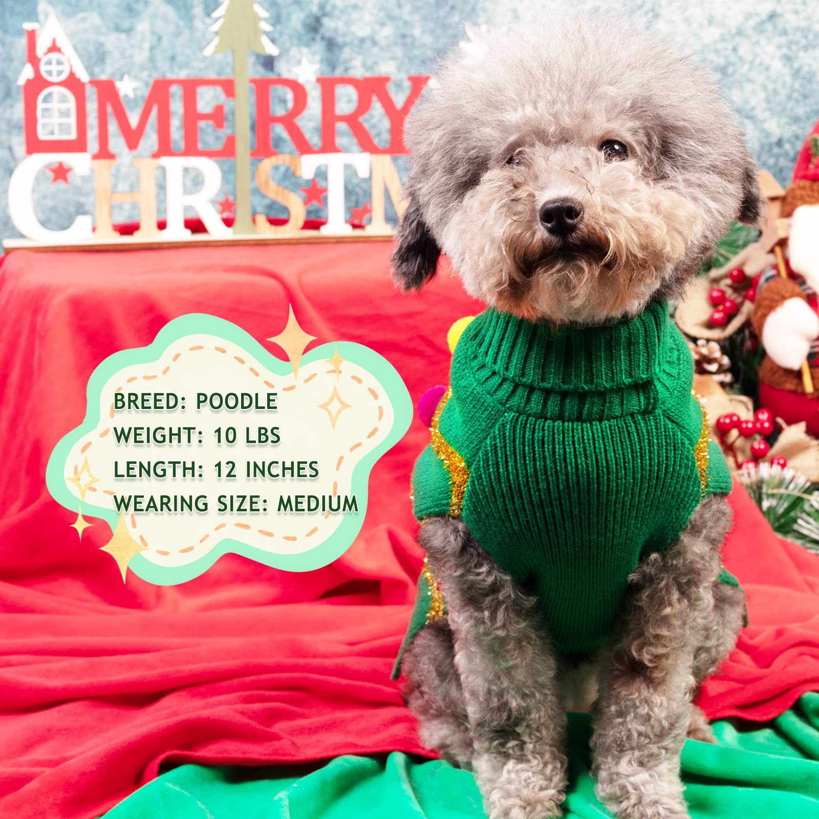 cyeollo holiday coat glitter finish adds seasonal charm to dogs