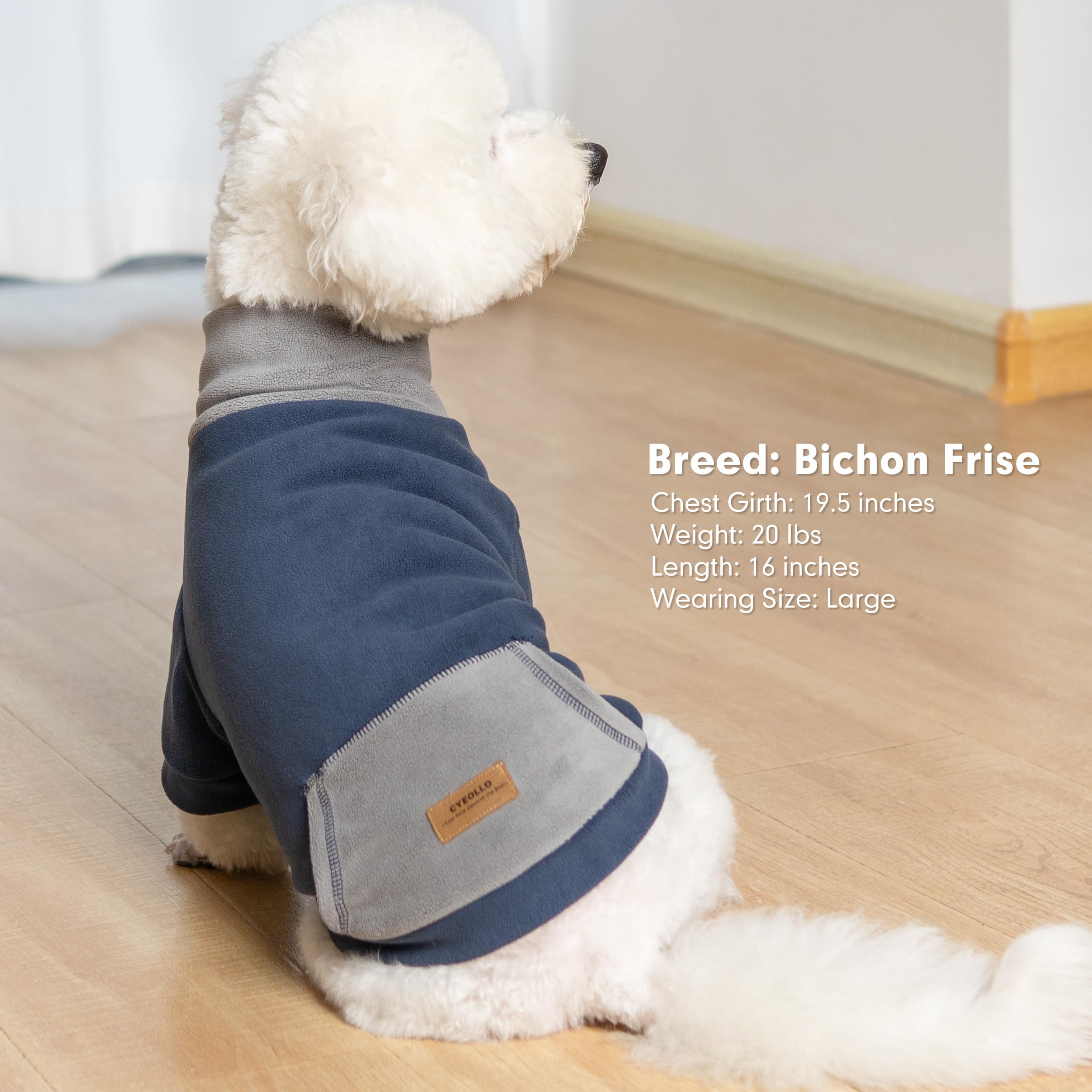Cyeollo two-pack dog sweater light-blue close-up texture and softness