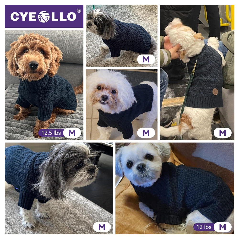 cyeollo warm small dog sweater outdoor-wear—ready for brisk outings