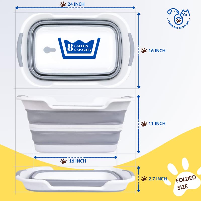 CYGNE dog bath tub BPA-free material ensures pet-friendly safety.