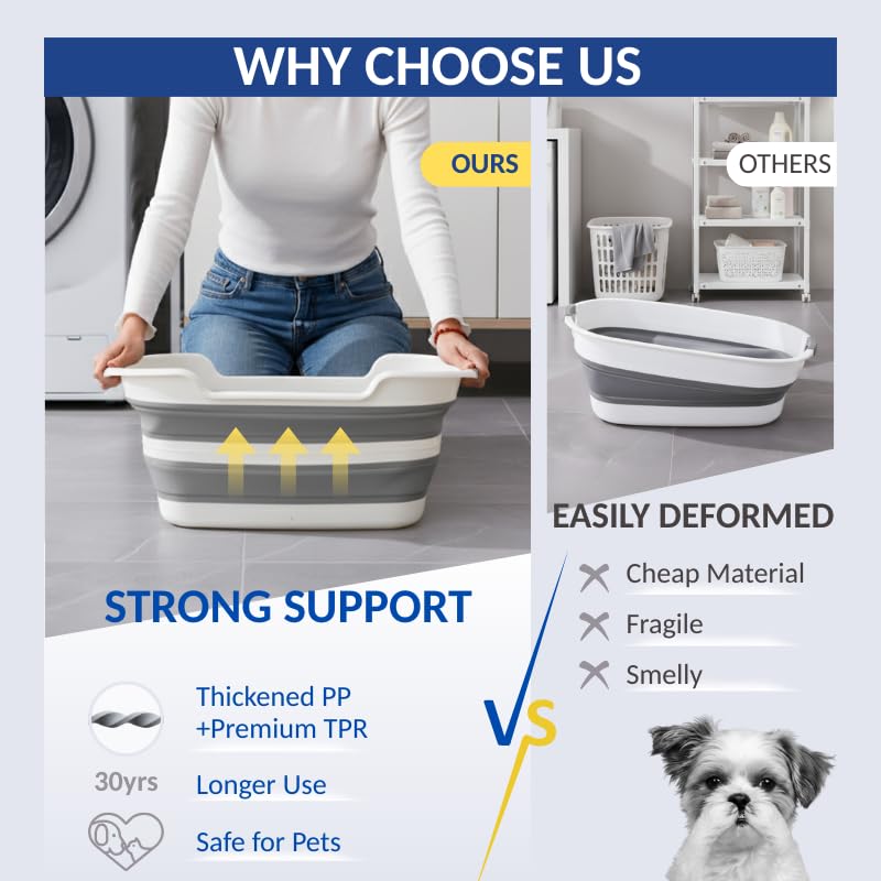 CYGNE dog bath tub expanded dimensions illustrate roomy bathing space.