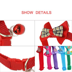 Cyhaen pink dog collar with removable bell for adjustable daily wear.