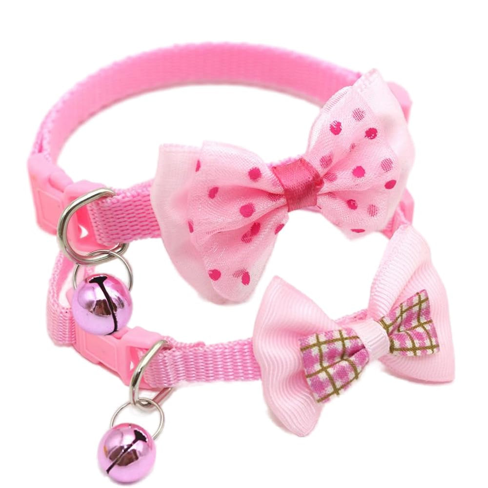 Cyhaen pink dog collar with bell helps locate tiny pets.