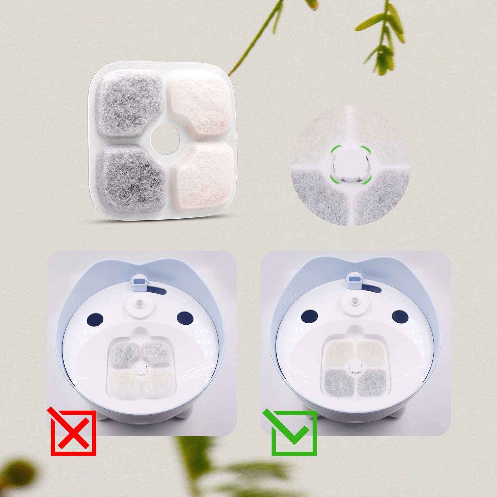 Cylomert cat fountain filter highlights debris filtration for cleaner water.