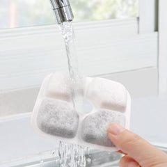 Cylomert cat fountain filter emphasizes taste improvement for pets.